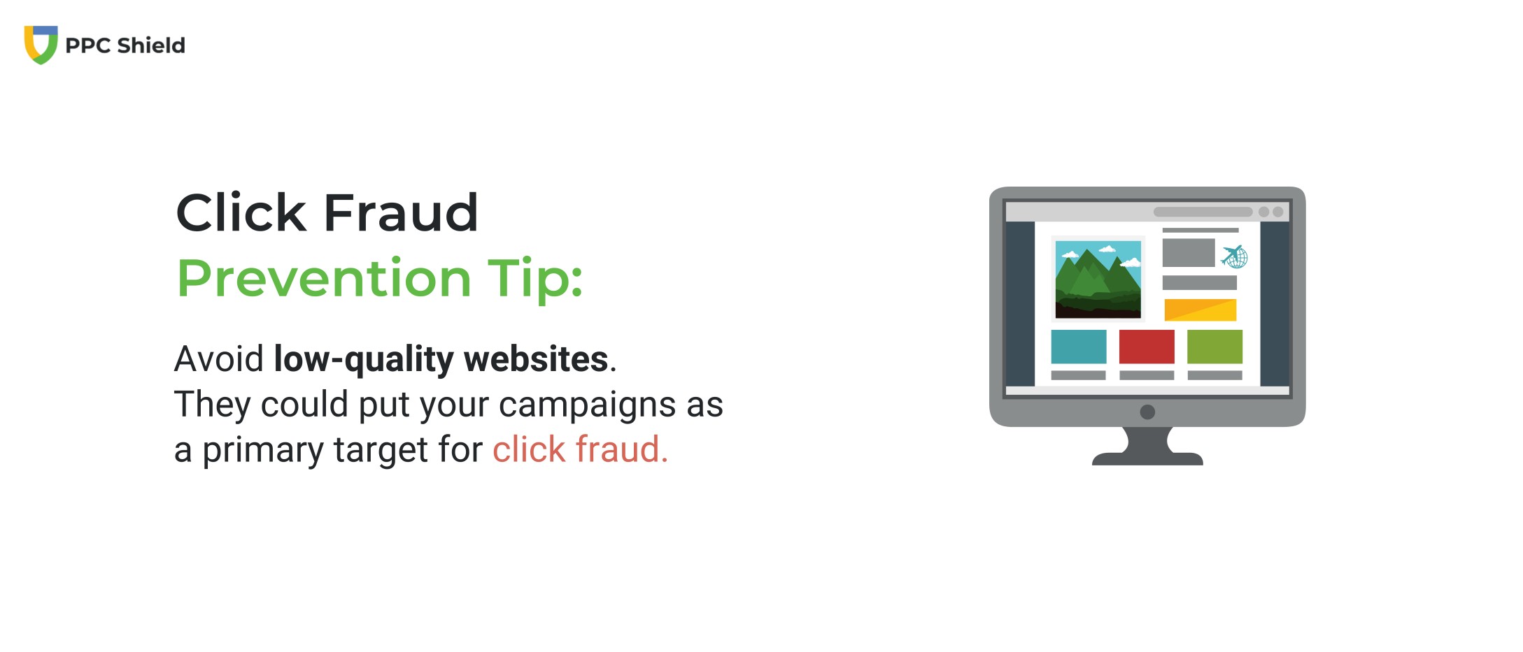 click fraud prevention tip infographic